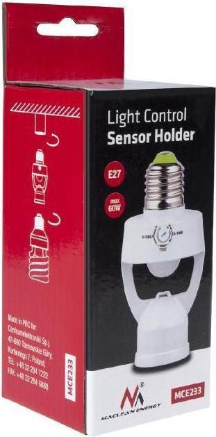 Produktbild Maclean MCE233 - Maclean-Sensor-Glühbirnenleuchte, Bewegungs- und Dämmerungssensor, 360° (6 m)