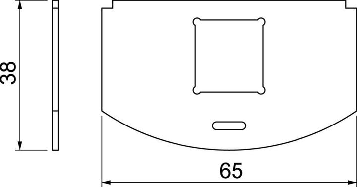 Produktbild OBO Bettermann OBO Montageplade MP 1R LE for 1 x Lexcom 125 & 250L=65 mm B=38 mm