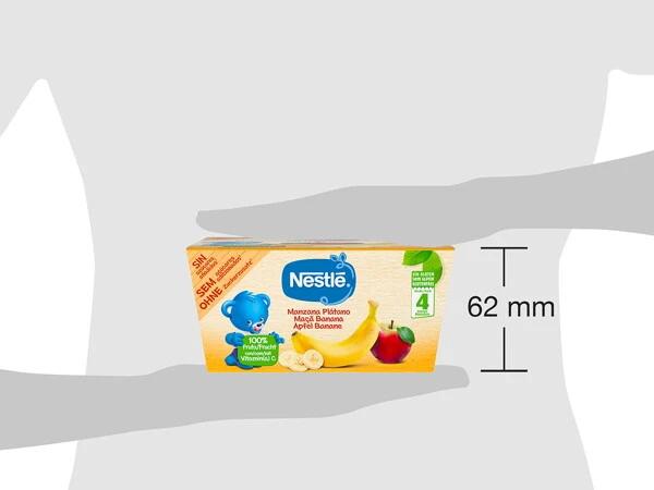 Actual product image Nestlé Apple banana compote, after 4 months (433 g)