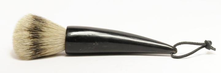 Actual product image Shaving brush silver tip horn black (Shaving brush)