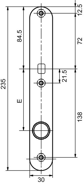 Actual product image Glutz Interior door labels for door knobs 5345-30 K extra narrow (Door plate set)