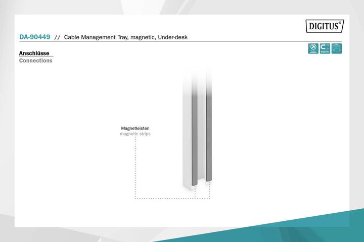 Image du produit Digitus Canal de gestion des câbles magnétiques (Conduit, 35 cm)