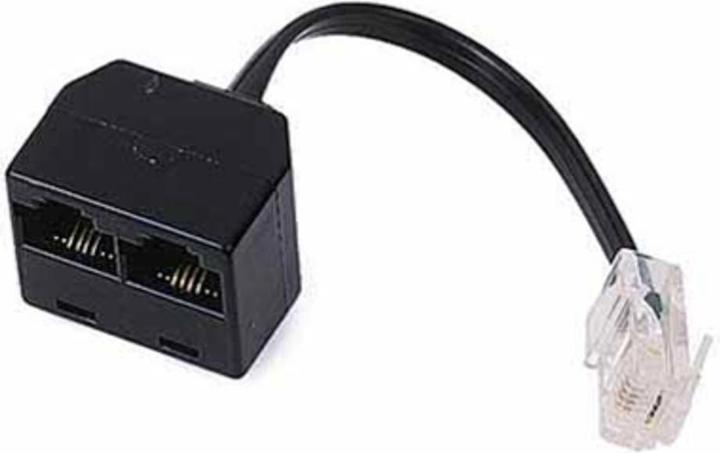Image du produit Dönges Adaptateur modulaire en Y RJ45 8(8), longueur de câble 0,1 m, noir