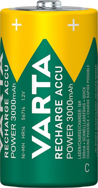 Actual product image Varta Recharge Accu Power (2 pcs., C, 3000 mAh)