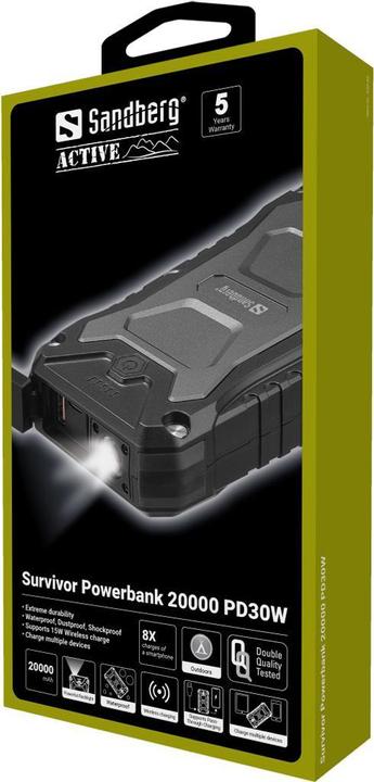 Actual product image Sandberg Survivor (20000 mAh, 30 W, 74 Wh)