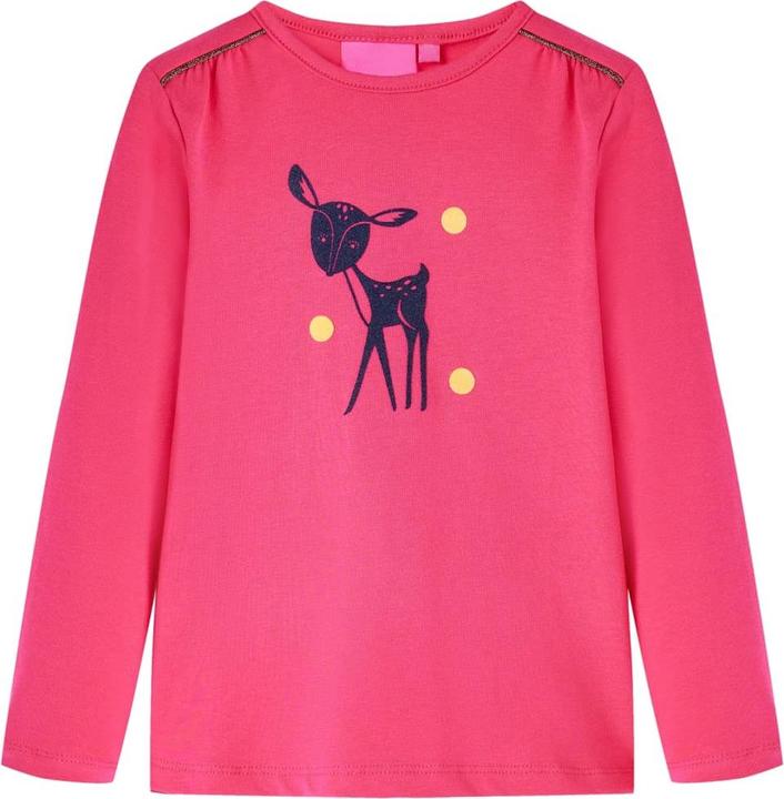 Produktbild VidaXL Kinder-Langarmshirt Knallrosa 92,Material: 95 % Baumwolle. 5 (92)