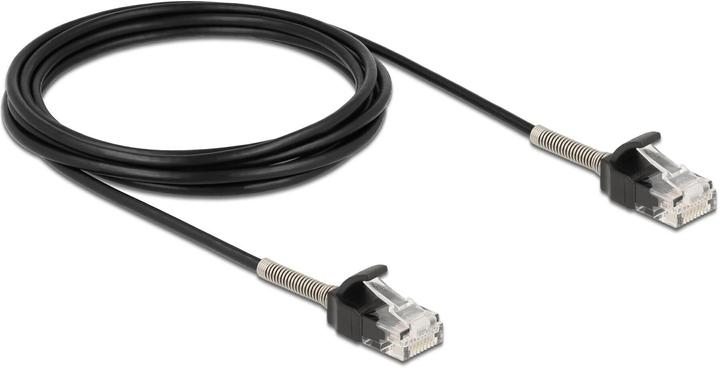 Actual product image Delock Cable RJ45 male to RJ45 male with kink protection Cat.6A 3 m black (U/UTP, CAT6a, 3 m)
