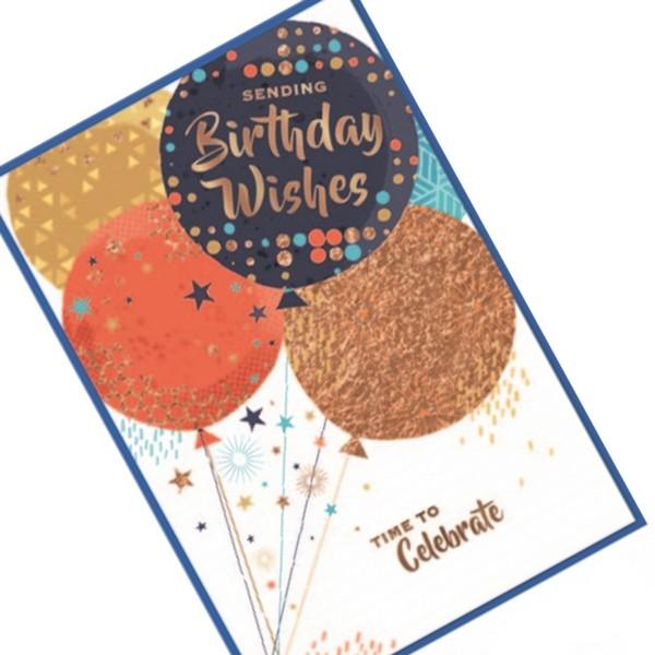 Immagine prodotto Simon Elvin Sending Birthday Wishes Time To Celebrate Palloncini Biglietto d'Auguri Misura Confezione 6 (6 pz.)