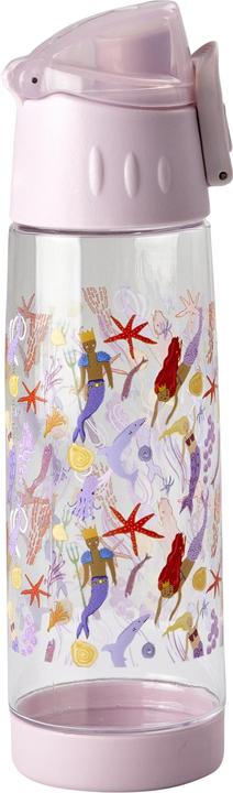 Rice Plastic Kids Drinking Bottle with Mermaid Print - Lavender - 500 ml (0.50 l)