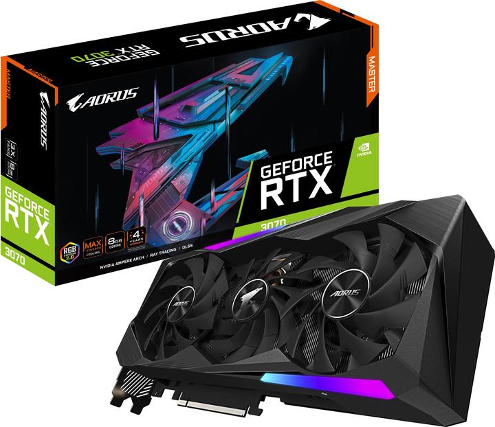 Image du produit Gigabyte Aorus GeForce RTX 3070 Master (8 Go)
