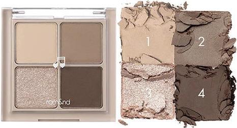 Actual product image Rom&Nd Better Than Eyes 4 Colors Eyeshadow Palette Warm Natural Cosmetic Eye Shadows K-beauty Korean (M02 DRY BUCKWHEAT FLOWER)