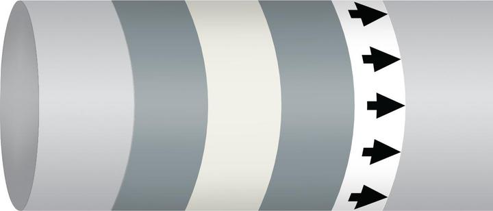 Productafbeelding Brady B-7541, ISO 14726 IMO leidingmerkers - ademlucht, polyester, grijs/wit/grijs, glanzend, 200,00