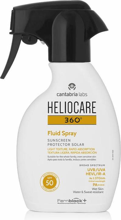 Actual product image Heliocare 360ao Fluid Spray Spf50 250ml (Sun spray, SPF 50, 250 ml)