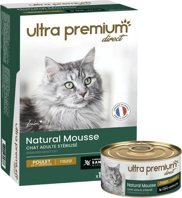 Ultra Premium Direct Natural Mousse (Senior, Adult, Welpe + Kitten, 12 Stk., 85 g)