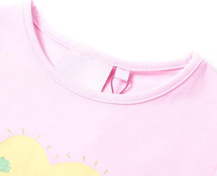 Actual product image VidaXL Children's T-shirt light pink 92,Material: 95 % cotton. 5 (92)