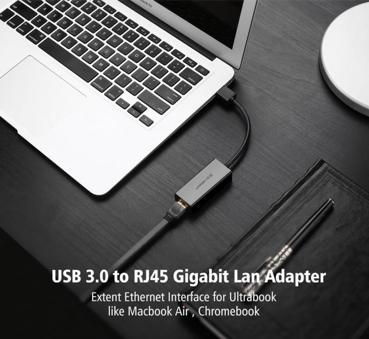 Image du produit Ugreen Adaptateur USB 3.0 Gigabit Ethernet pour PC Mac Chromebook
