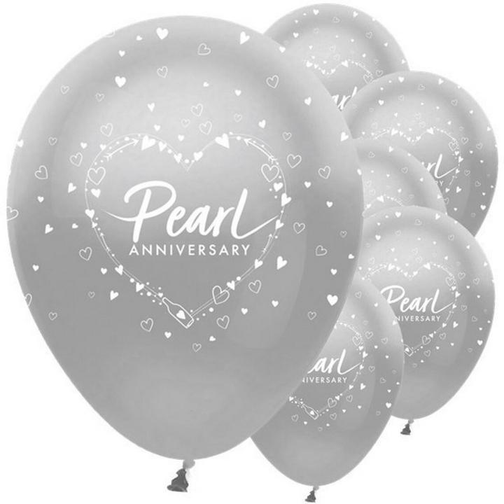 Produktbild Creative Party Latex Perle 30. Jahrestag Ballon (6er Pack)