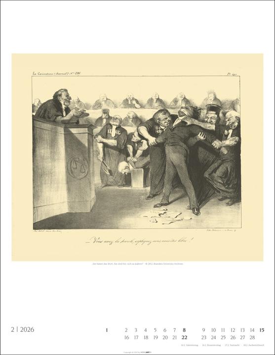 Immagine prodotto Honoré Daumier: Die Juristen Kalender 2026 (34 x 44 cm, Tedesco)