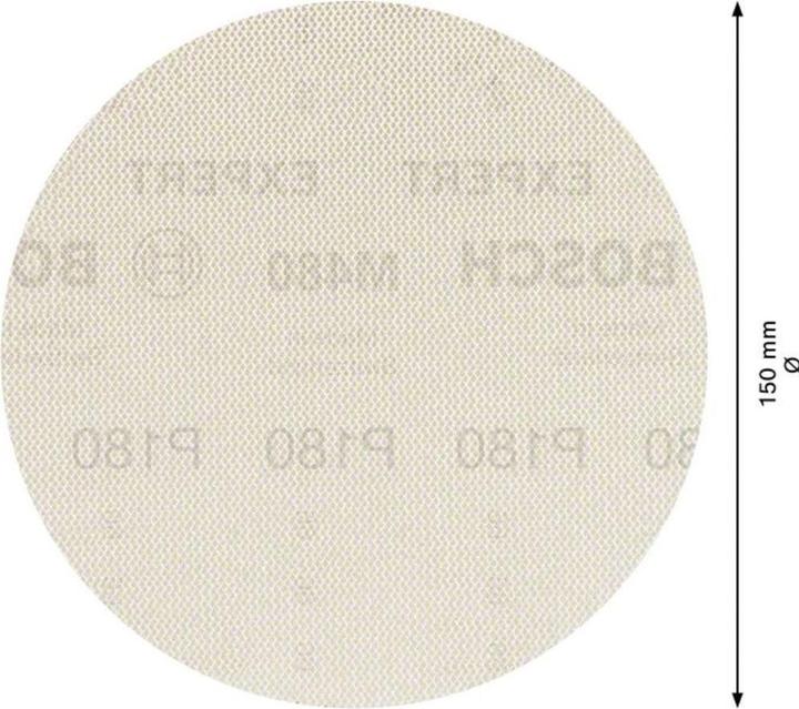 Productafbeelding Bosch Professional Zubehör Expert M480 Schuurnet voor vlakschuurmachine, 150 mm, G 180, 5 stuks (180)