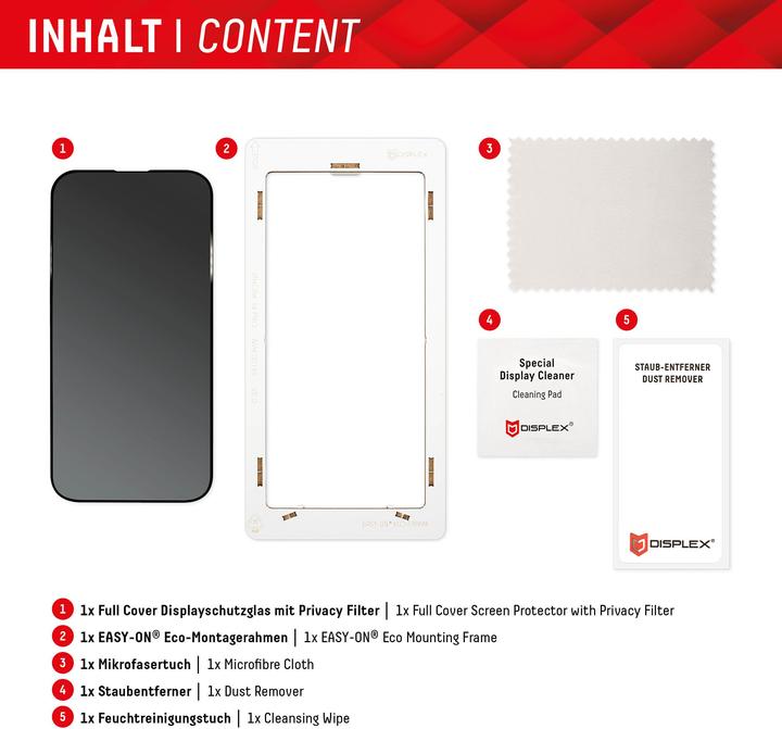 Immagine prodotto Displex Real Glass, Privacy Full Cover Panzerglas (1 Pezzo/i, Samsung Galaxy S22 5G, Samsung Galaxy S23)