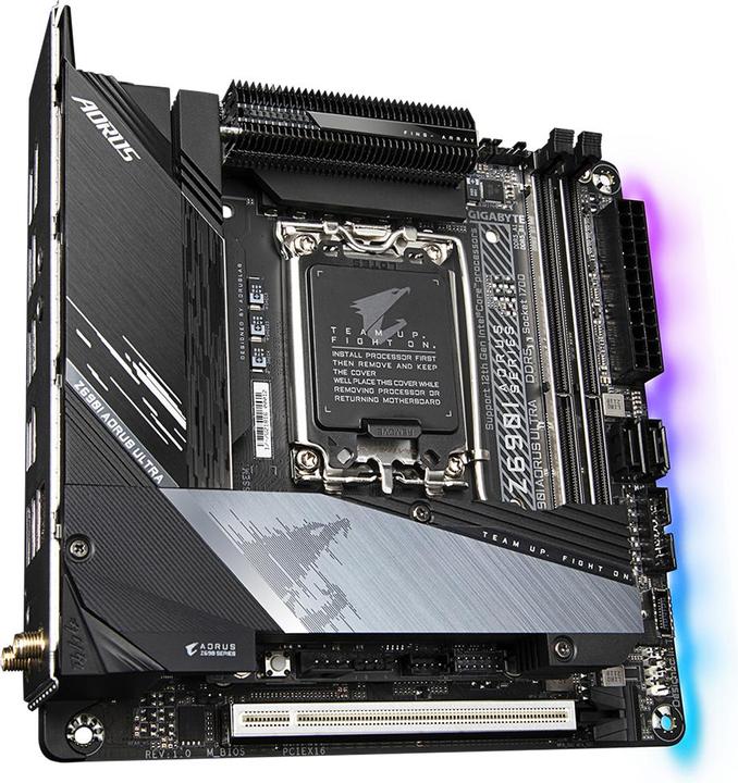 Actual product image Gigabyte Z690I AORUS ULTRA (LGA 1700, Intel Z690H, Mini-ITX, Micro-ITX)