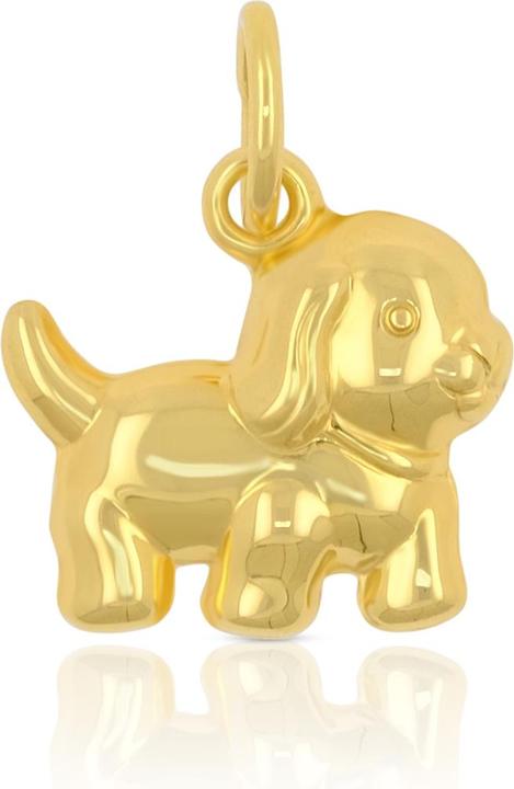 Muau Pendant dog yellow gold 750, 15x12mm (750/18K Gelbgold)