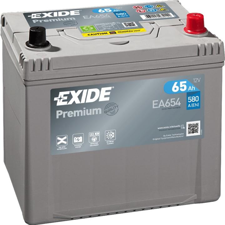 Actual product image Exide Ea654 (12 V, 65 Ah, 580 A)