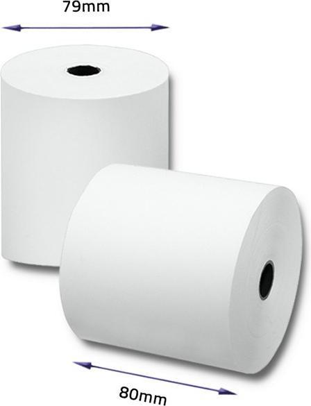 Immagine prodotto Qoltec 51892 Rotolo termico 80 x 80 | 55g/m2 | 10 pezzi | Senza BPA