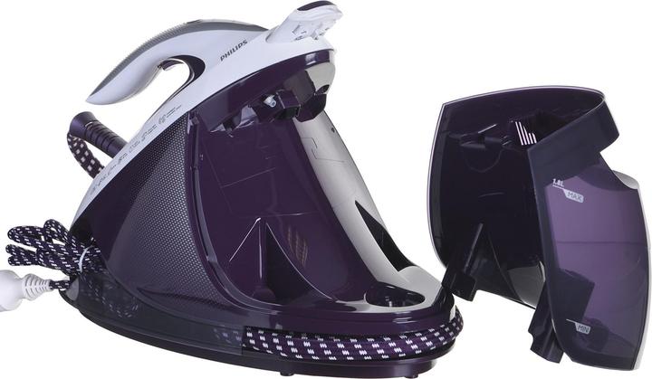 Immagine prodotto Philips GC9660/30 stazione stirante a vapore con piastra T-ionicGlide Viola, Bianco (2700 W, 520 g/min)