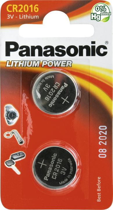 Immagine prodotto Panasonic Potenza al litio CR2016 (2 pz., CR2016, 90 mAh)