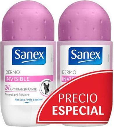 Produktbild Sanex Deo Roll On Dermo Invisible 50 ml Duplo (Roll-on, 100 ml)
