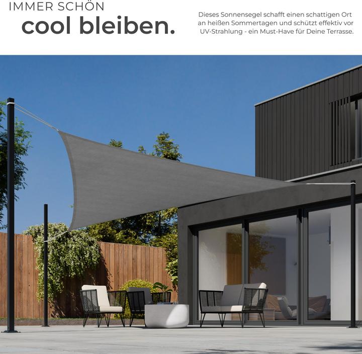 Produktbild tectake Sonnensegel (500 x 500 x 500 cm)