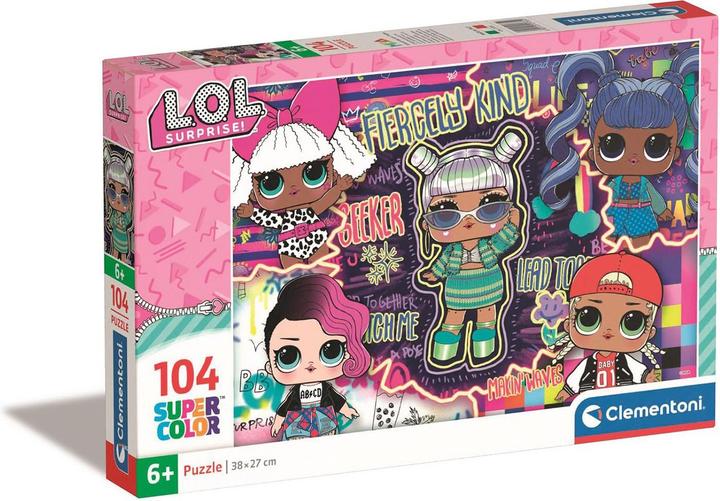 Actual product image Clementoni Supercolor LOL Jigsaw puzzle 104 pc(s) Cartoons (104 pieces)