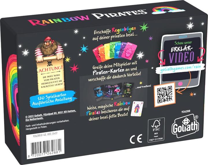 Actual product image Goliath Toys Goliath. Rainbow Piratesque. Games. Board games. Travelling games. Card games. Gifts from 7 years (German)