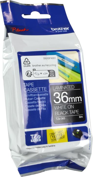 Immagine prodotto Brother Tze-365 (3.60 cm, Nero, Bianco)