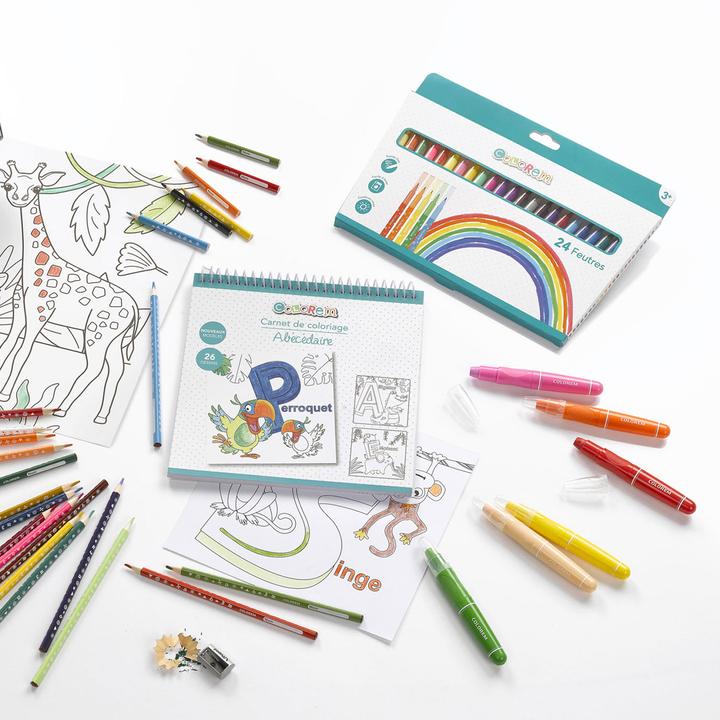 Image du produit Eugene Perma Crayons-feutres, 24 crayons à pointe fine (Multicolore, 24 x)