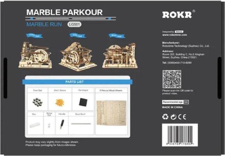 Produktbild Rokr Parkour Kugelbahn - 3D Holzbausatz