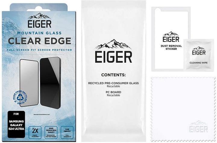 Actual product image Eiger Mountain Glass Clear Edge (1 Piece, Samsung Galaxy S24 Ultra)