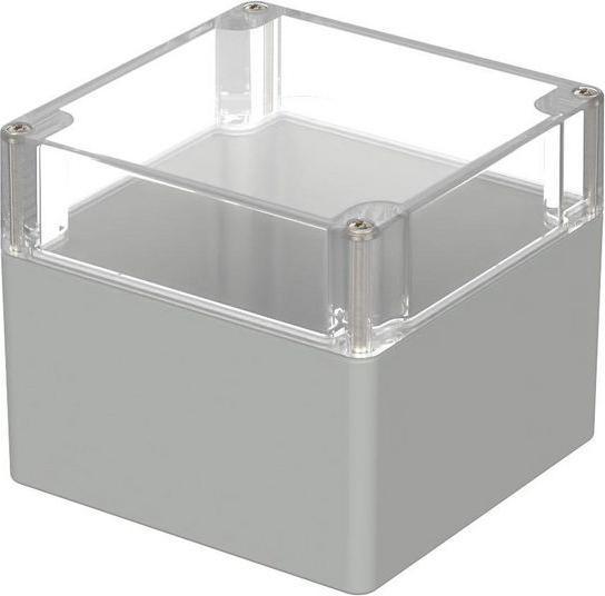 Produktbild Bopla Kunststoffgehäuse mit durchsichtigem Deckel Euromas 120x122x105mm Hellgrau Polycarbonat IP66 (Gehäuse)