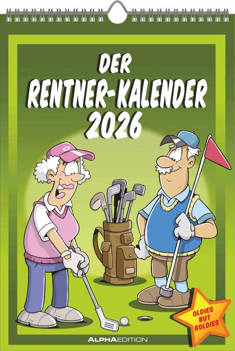 Produktbild Alpha Edition Der Rentner-Kalender 2026 - Bild-Kalender 23,7x34 cm - mit lustigen Cartoons - Humor-Kalender - (Deutsch)