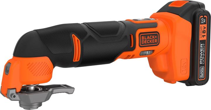 Immagine prodotto Black & Decker Utensile multifunzione da 18 V, caricatore da 1A, 1x batteria da 2,0 Ah, 20 pezzi di accessori