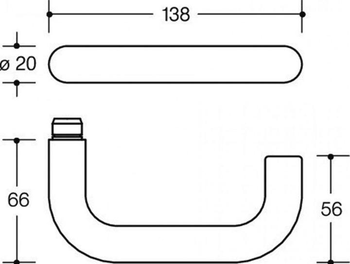 Image du produit Hewi Poignée de porte 111R paire, blanc (Poignée de porte)