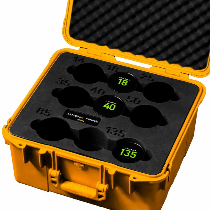 Actual product image Nisi ATHENA PRIME Full Frame Cinema Lens Kit – 18mm T2.2, 40mm T1.9, 135mm T2.2 + Hard Case (RF Mount) (full size)
