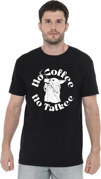 Actual product image Star Wars Mens No Coffee No Talkie Grogu T-Shirt (4XL)