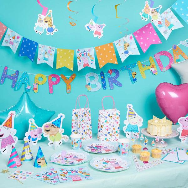 Actual product image Amscan Peppa Pig Birthday Dessert Plate (8 x)