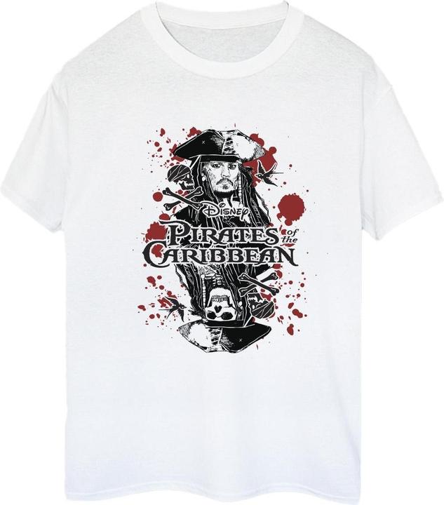 Actual product image Disney Womens/Ladies Jack Sparrow Cotton Boyfriend T-Shirt (XXL)