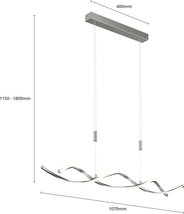 Immagine prodotto Lindby Lampada a sospensione Auron, nichel/bianco (1440 lm)