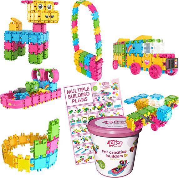 Actual product image Clics Building Blocks - Glitter Building Set 8in1