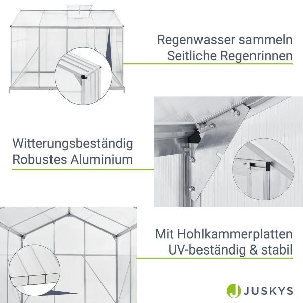 Actual product image Juskys Greenhouse with skylight and foundation