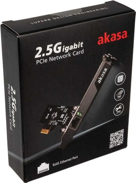 Actual product image Akasa PCIe network card, 2.5GB (Ethernet)